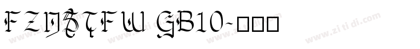 FZNSTFW GB10字体转换
